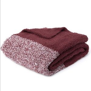 NWT Barefoot Dreams Luxe Heathered Stripe Throw Blanket